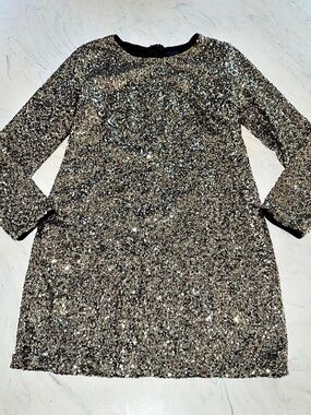 Slate & Willow Sequin Mini Dress Black Size 10